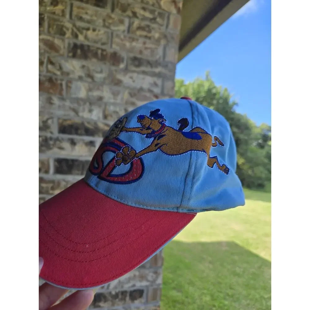 Vintage 2005 Scooby-Doo Youth Colorblock Baseball Cap Blue/Red Adjustable Hat